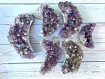 Load image into Gallery viewer, Amethyst Moon Druzy Clusters
