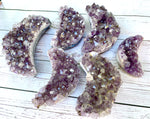 Load image into Gallery viewer, Amethyst Moon Druzy Clusters
