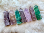 Load image into Gallery viewer, FLUORITE Towers ~ Purple, Green
