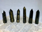 Load image into Gallery viewer, Gold Sheen Black Obsidian Towers
