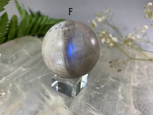 Rare Blue Moonstone Spheres