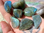Load image into Gallery viewer, LABRADORITE ~ 3 tumbled pieces
